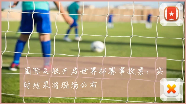 国际足联开启世界杯赛事投票，实时结果将现场公布
